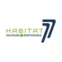 Voici le logo de la marque HABITAT 77 OFFICE PUBLIC DE L'HABITAT DE SEINE-ET-MARNE qui représente son identité graphique.