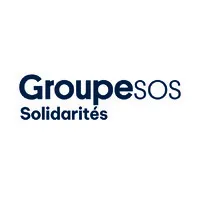 Voici le logo de la marque GROUPE SOS SOLIDARITES qui représente son identité graphique.