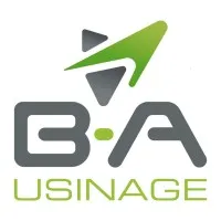 Voici le logo de la marque "BA USINAGE" qui représente son identité graphique.