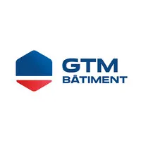 Voici le logo de la marque GTM BATIMENT qui représente son identité graphique.