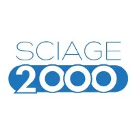 Voici le logo de la marque SCIAGE 2000 qui représente son identité graphique.