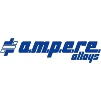 Voici le logo de la marque AMPERE ALLOYS qui représente son identité graphique.