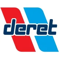 Voici le logo de la marque DERET TRANSPORTEUR qui représente son identité graphique.