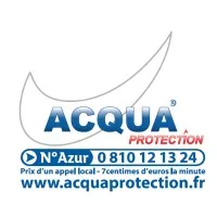 Voici le logo de la marque ACQUA   PROTECTION qui représente son identité graphique.