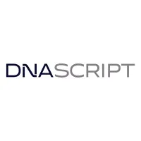Voici le logo de la marque DNA SCRIPT qui représente son identité graphique.