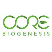 Voici le logo de la marque CORE BIOGENESIS qui représente son identité graphique.
