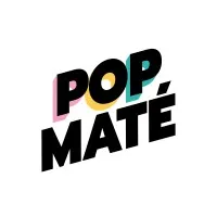 Voici le logo de la marque POP MATE qui représente son identité graphique.