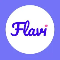 Voici le logo de la marque FLAVI qui représente son identité graphique.